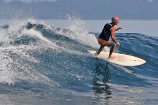 Surfing at Tanjung Setia 2